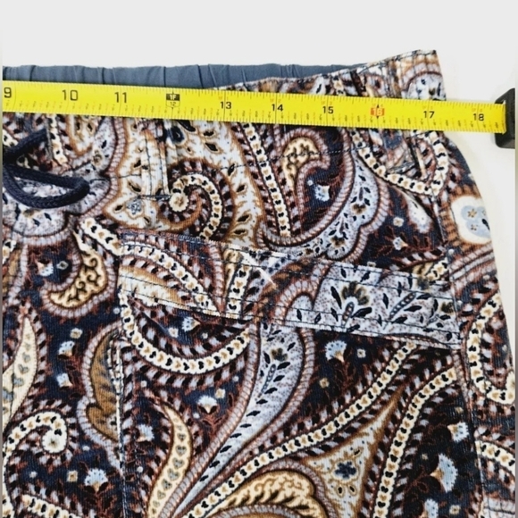 Free People Paisley Ankle Pants - Blue and Brown - Picture 13 of 16